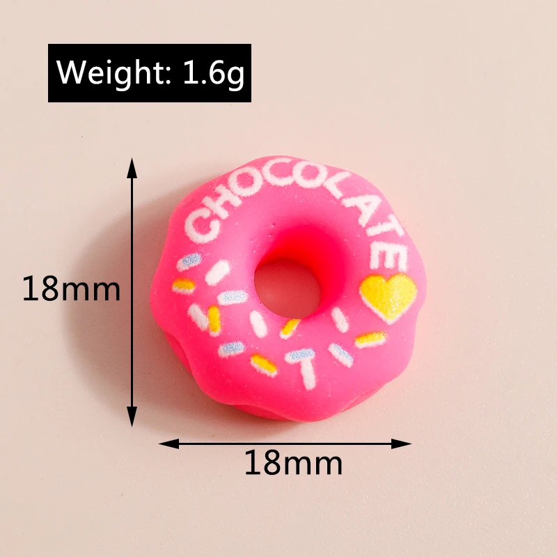 10 Stück Mix Mini Süße Lebensmittel Dessert Donut Kuchen Flache Rückseite Harz Cabochon Verzierungen DIY Scrapbooking für Mädchen Haarschleifen – Detail 11