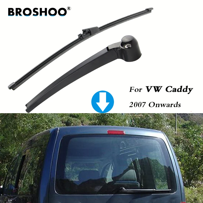 Braço traseiro do limpador do pára-brisas da lâmina de limpador do carro de broshoo para volkswagen caddy hatchback (2007-) 405mm, estilo do automóvel do pára-brisa