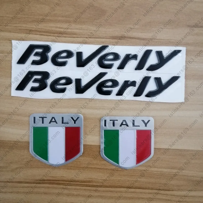 

Motorcycle Black Color 3D Italian Badge Italy Flag Car Emblem Design Sticker Decal Kit for PIAGGIO Beverly 500 Stickers