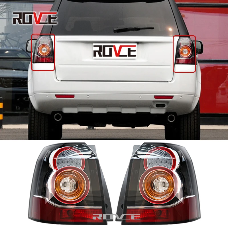 ROVCE Rear Taillights Brake Light Signal with Bulb For Land Rover 2006-2016 Freelander 2 Rear LED Light L359  Car Lights R039798