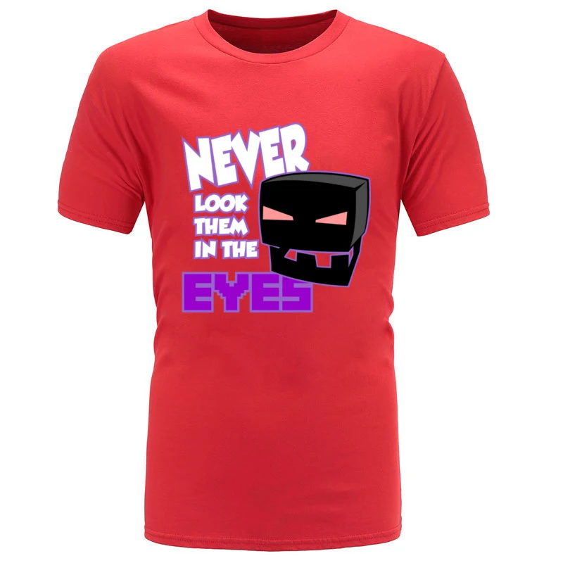 Enderman Eyes Game T-shirts Funny Design New Normal Fall Tops Shirt Good Quality Birthday Tee Shirt Boy Cotton Fabric