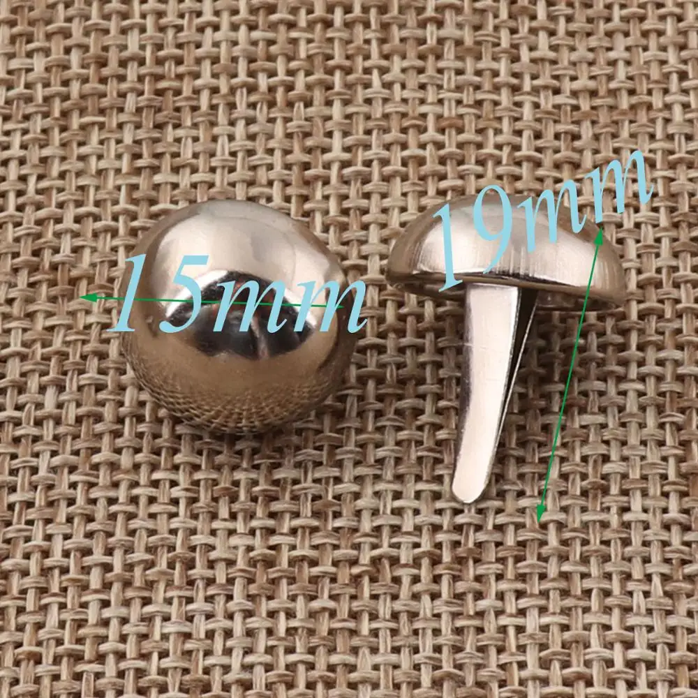 30 pcs Silver Round Dome Purse Feet,15mm purse hardware,purse feet studs, Rivet Round Post Caps,handbags Bags Belts