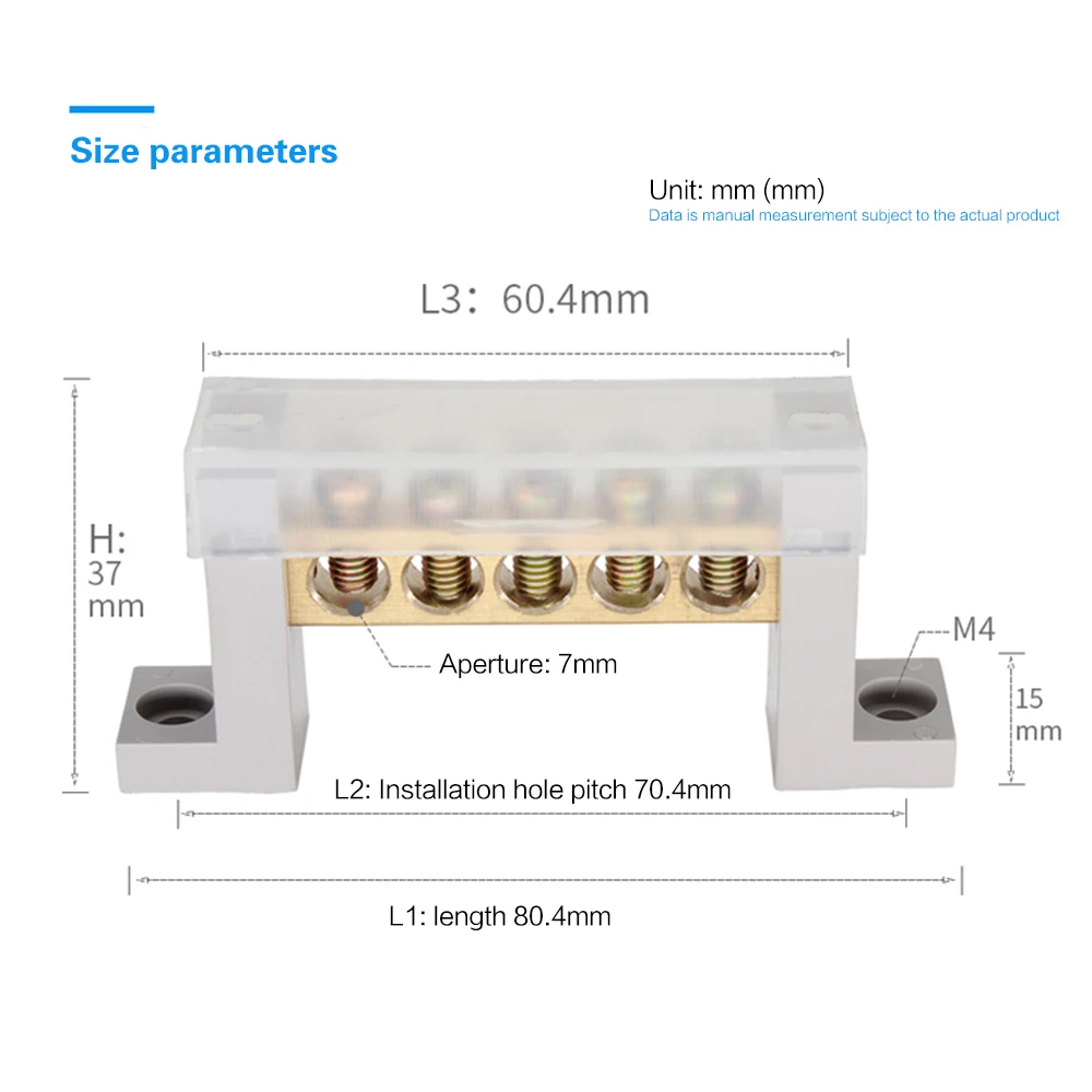 

1PCS 5/7/10 Hole High Bridge Type Ground Row Copper Wire Terminal Block Electrical Accessories