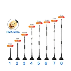 Antennes terminaux GSM 3G GPRS 4G, 600-6000MHz, 5G, bande complète, station de base magnétique, IOT, mini, câble SMA, interface mâle