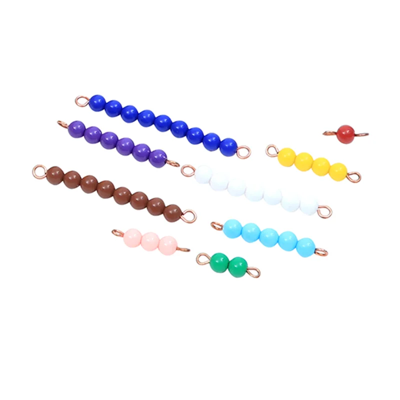 Montessori Math Materiaal Gekleurde Bead Trappen Voorschoolse Gereedschap Te Leren Nummer 1 ~ 9 Vroege Educatief Apparatuur Kinderen Leren Speelgoed