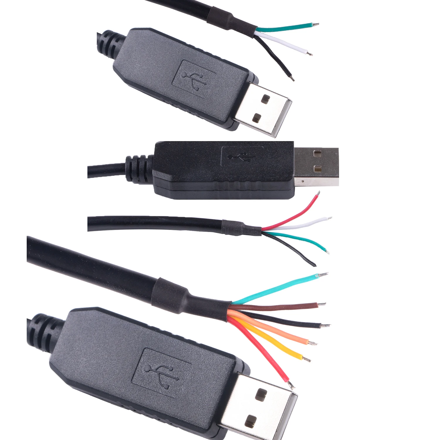 FTDI USB إلى RS232 محول مسلسل محول سلك نهاية كابل مع 3 دبوس 4Pin 6 دبوس متوافق USB-RS232-WE