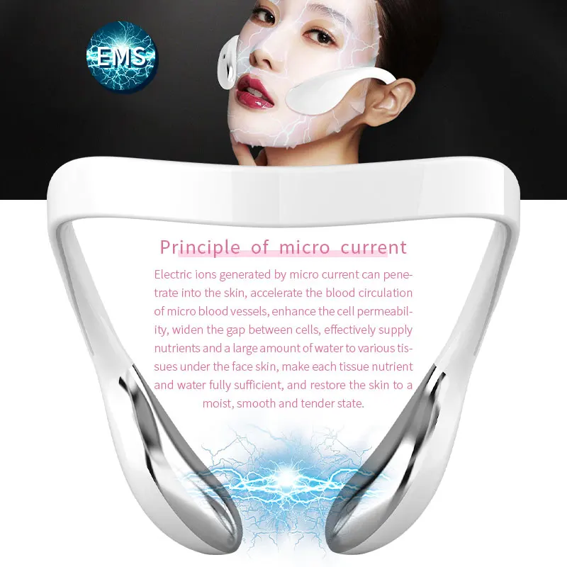 Pescoço massageador elevador dispositivos elétrico v face lifting duplo queixo redutor levantamento facial emagrecimento moldar microcorrente luz led