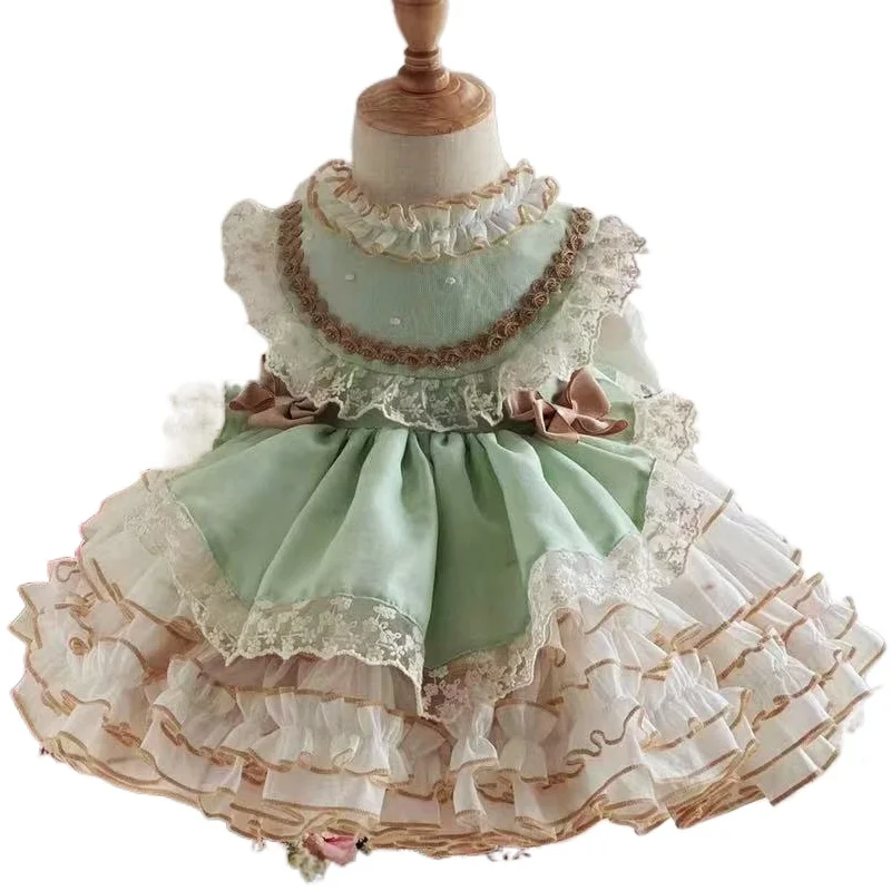 

Spanish Children Princess Dress Lolita Girl Dress Toddler Girl Christmas Outfits Kids Dresses for Girls Girls Eid Dress Aremax