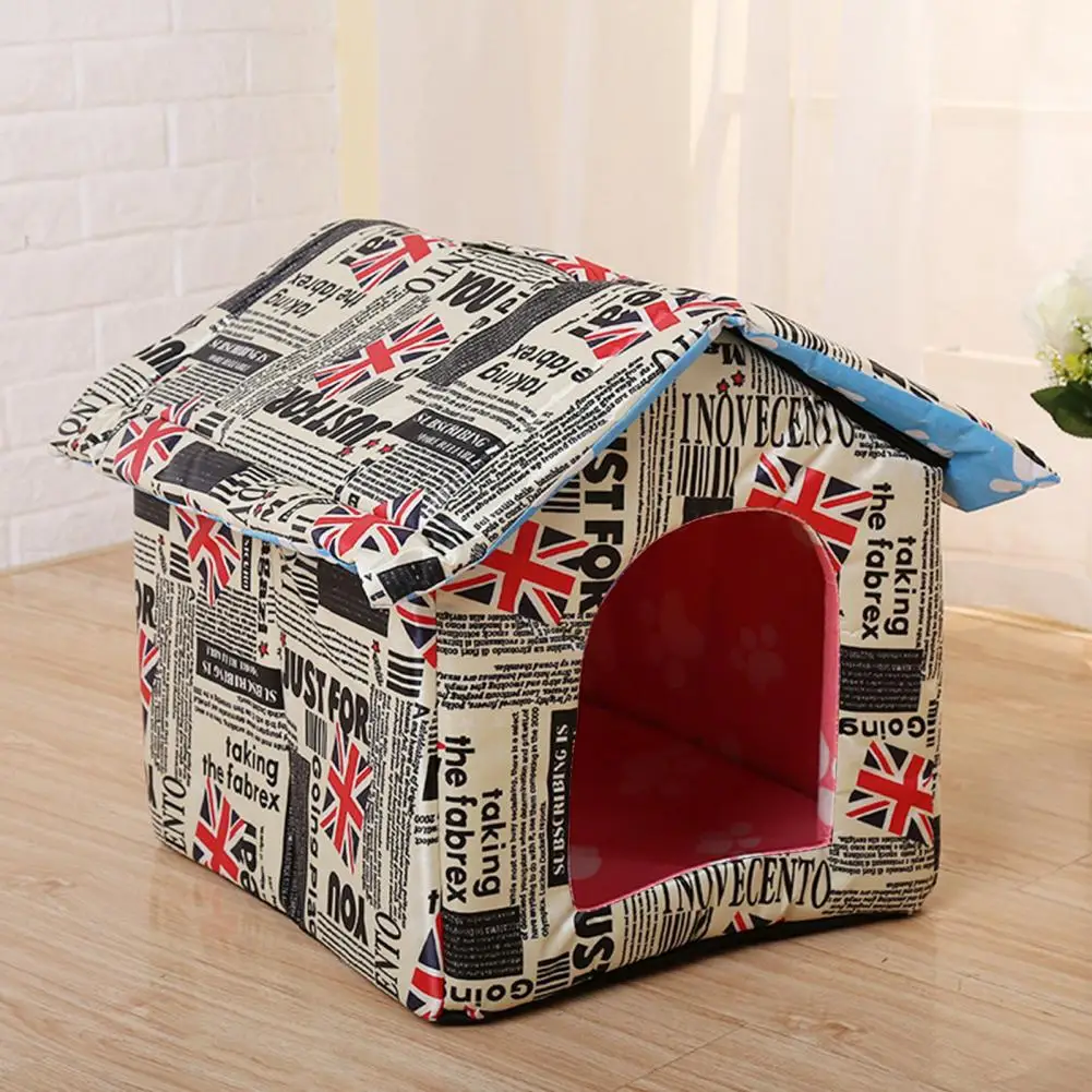 Pet House Washable Waterproof Dog House Detachable Safe Fashion Outdoor Pet Kennel