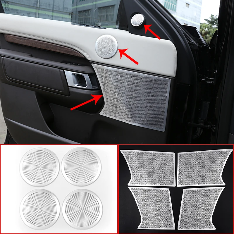 

Aluminum Alloy Car Door Audio Speaker Cover Trim Sticker For Land Rover Discovery 5 LR5 L462 2017-2020 Auto Styling Accessories