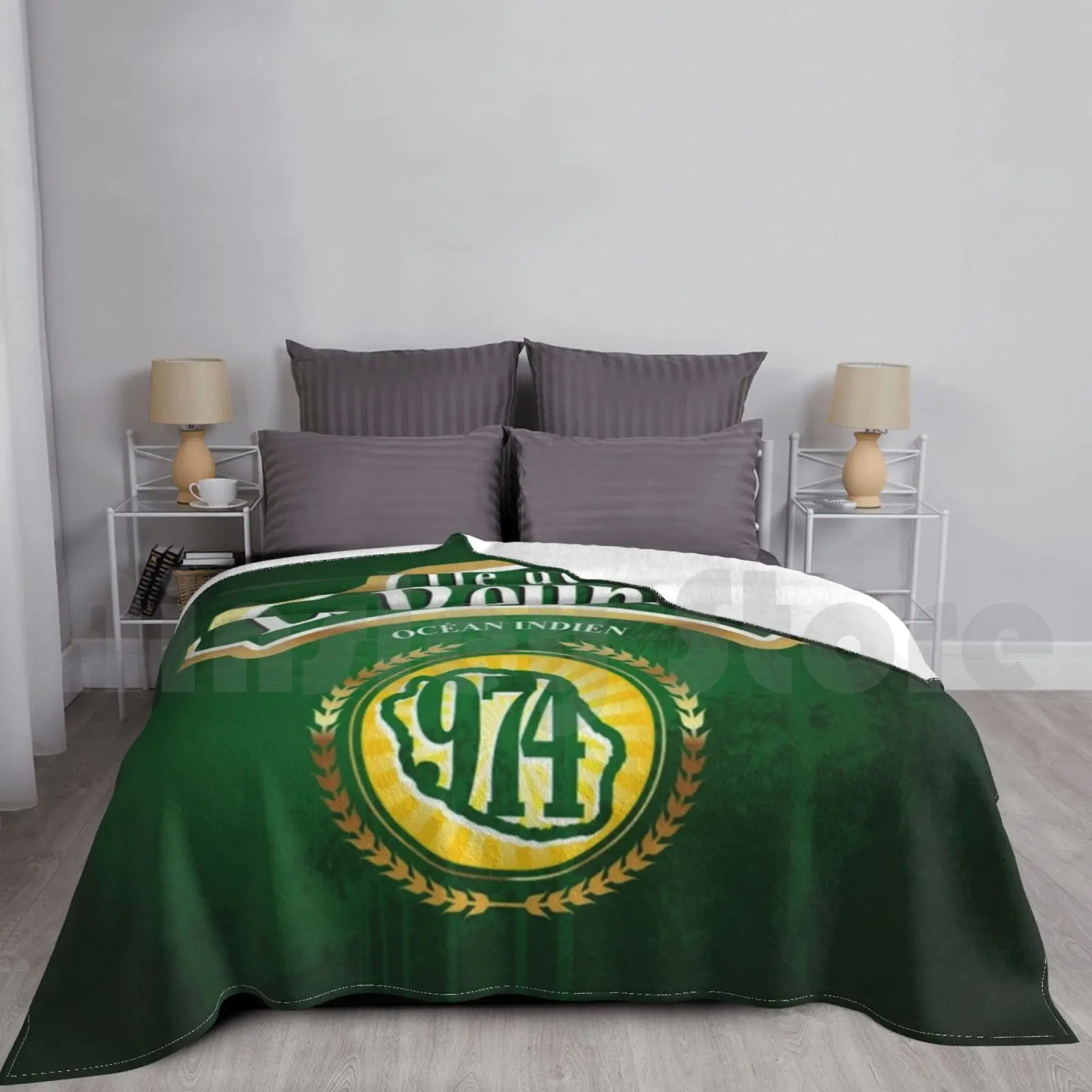 974-Reunion Island Blanket Fashion Custom 1187 974 Reunion Island Reunion Creole Margouillat Isle Beach