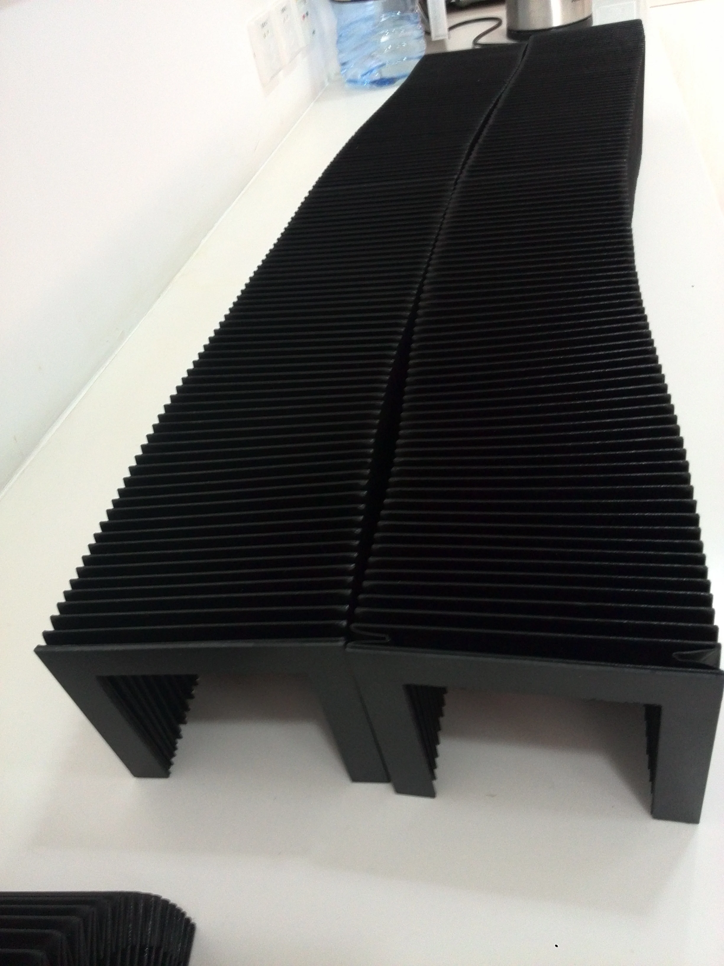 CNC Harmonica type cover, U shape internal: 190mm x 55mm,, external: 260mm x 90mm,Lmax=2200mm