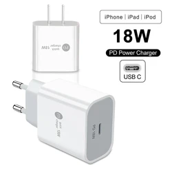 18W PD Power Adapter Charger For iPhone 15 Pro Max USB-C C2L Fast charger Type C QC4.0 for iphone 14 13 12 11 plus 15 pro max