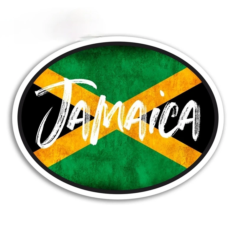 

Jamaica Flag Vinyl Waterproof Scratch-Proof Car Stickers Fun Travel Sticker Laptop Luggage Bumper Trunk Window Decal Kk13*13cm