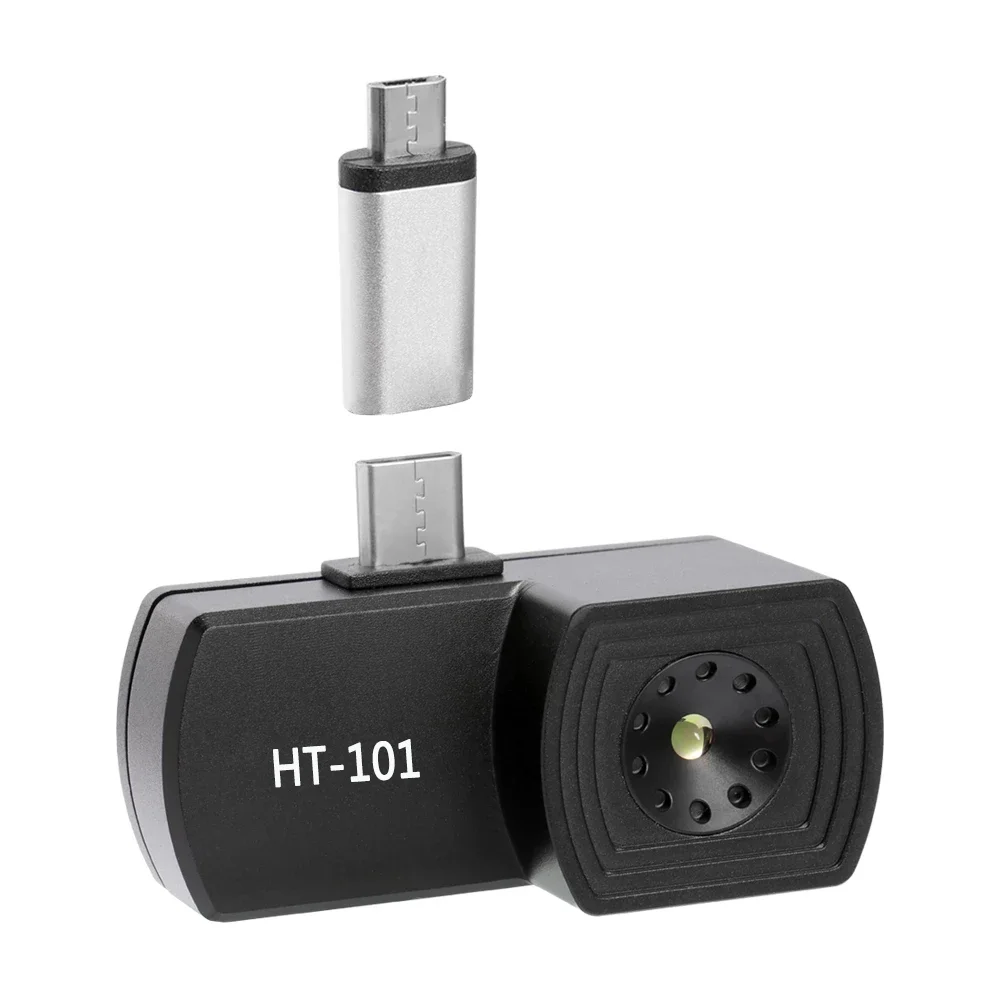 Hti HT-101 Infrared Thermal Imaging Camera For Mobile Phones Micro USB Type C Lightning Ports 220*160 Resolution Thermal Camera