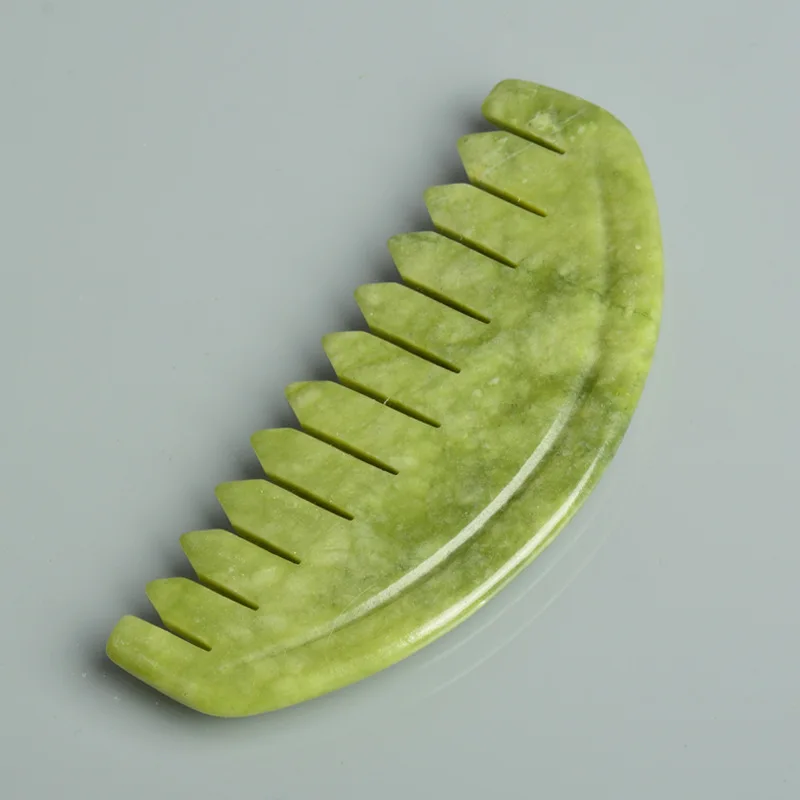 

Jade Massage Comb Head Massager lady Scalp Care Natural Jade Stone Combs Gua Sha Board Hair Brush Relaxation Health Care Tool