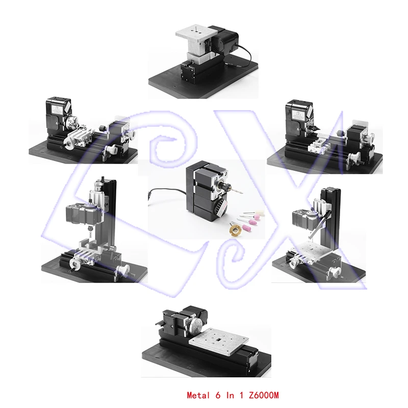 

Zhouyu Z6000M DIY 24W 20000rpm All-Metal 6 In 1 Mini lathe Tool Kit for Hobby Amateur Model Maker