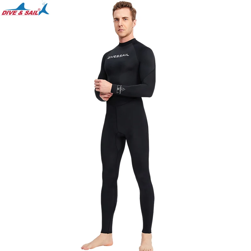 Maillot de bain une pièce à manches longues en Spandex, fermeture éclair avant pour plongée sous-marine, Protection UV