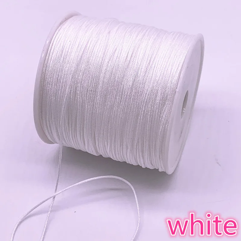 10 mt/los 0,4-1,5mm Weiß Nylon Schnur Gewinde Chinesischen Knoten Makramee Schnur Armband Geflochtene Schnur DIY quasten Perlen Gewinde