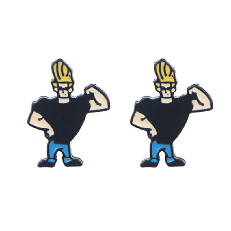 Imagen 5: DZ806 Anime Friends TV Show Stud Earring bebé pendiente de acero inoxidable hecho a mano joyería esmaltada chica lindos pendientes regalos