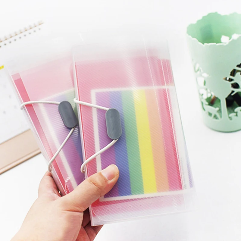 13 Pockets Organ Protable A6 Rainbow Expanding File Folder Office Organizer Document Holder Bag Bills Storage Box 1PC