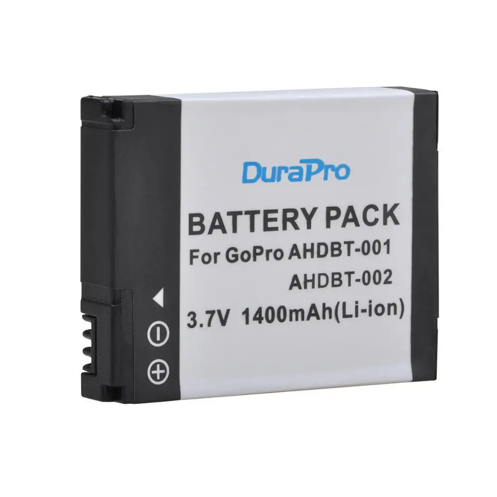 DuraPro 1400mAH AHDBT-001 AHDBT-002 Li-ion Battery for GoPro HD Hero 1 2 Hero1 Hero2 Motorsports Surf Outdoor 960