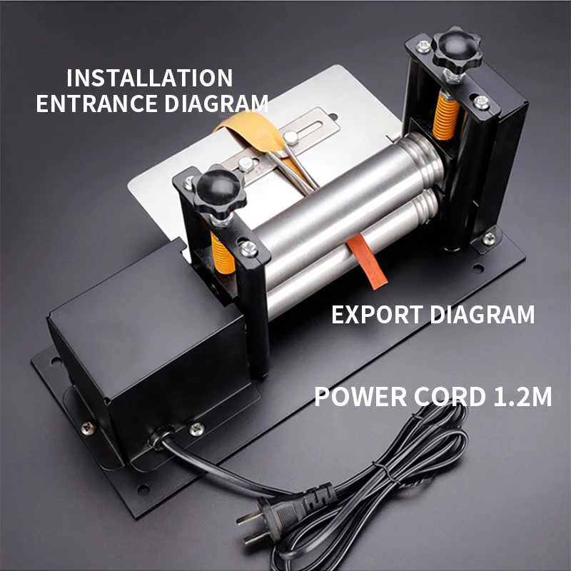 220V ไฟฟ้าขนาดเล็กเครื่องวาดหนัง 45rpm มือดําเนินการสายคล้องไหล่ความดันกระบอกหนังเครื่อง