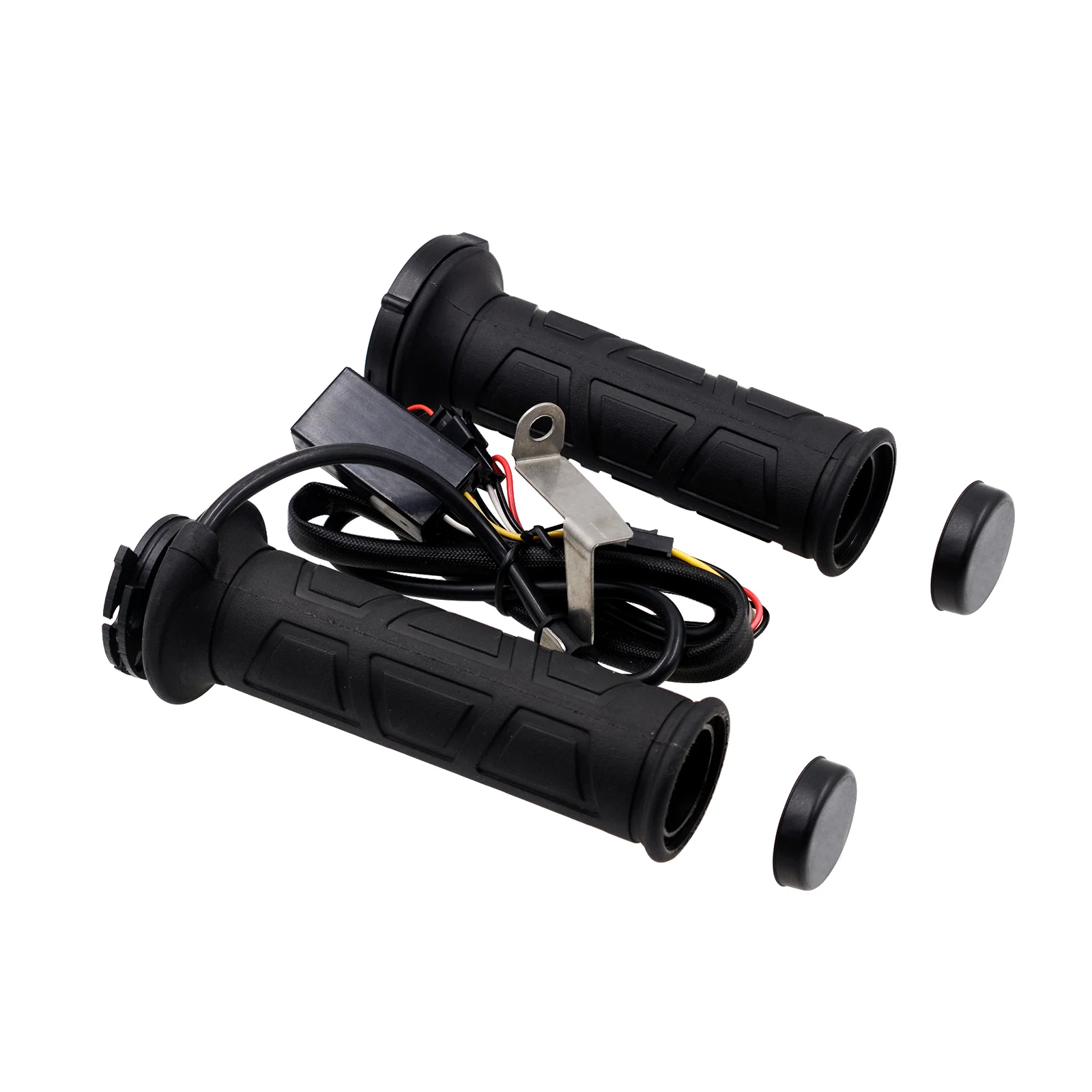 New Upgrade Adjustable Motorcycle Handlebar 22MM Electric Heated Handle Heating Grips Set Handlebar Warmer Grip Cover Black view 4