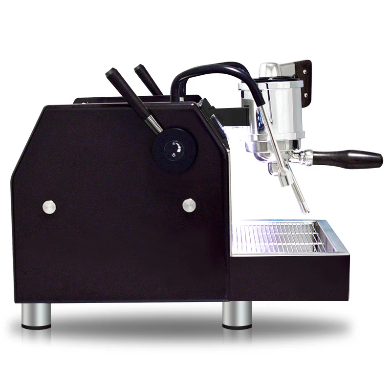 ماكينة صنع قهوة اسبريسو شبه أوتوماتيكية EM-40، غلاية مزدوجة، مضخة دوارة، ماكينة صنع القهوة التجارية المصنوعة من الفولاذ المقاوم للصدأ