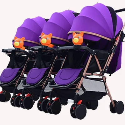 Twins En Drieling Kinderwagen Kan Worden Split, Zitten, Liggen, Gevouwen, en Kan De Lift Baby Dubbele Wandelwagen