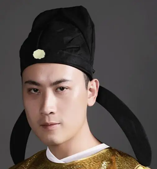 Tang Dynasty Poet Hat Li Bai Chinese Ancient Cap Men Hanfu Black Cosplay