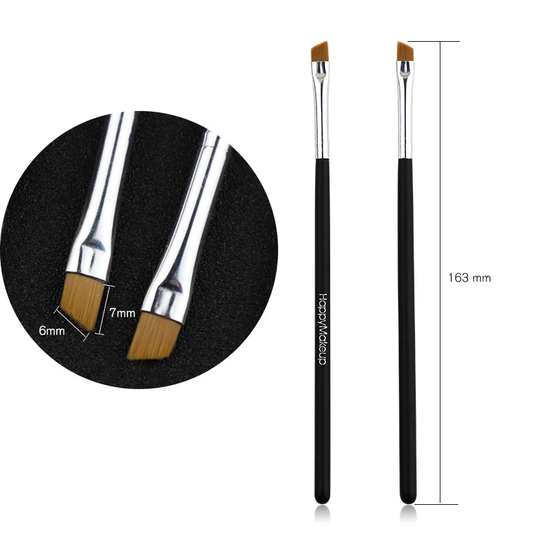 5/1pcs Professional Bevel Eyebrow Brush Black Angled Brush High Quality Eyebrow Makeup Brush Acrylic Rhinestone Eye Brush