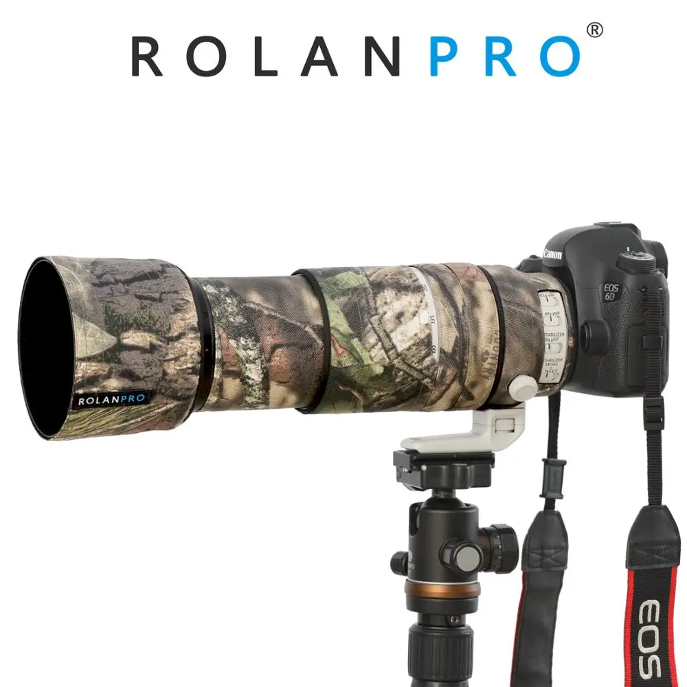 

ROLANPRO Lens Camouflage Coat Rain Cover For Canon EF 100-400mm f4.5-5.6 L IS II USM lens Protective Sleeve Guns Case Outdoor