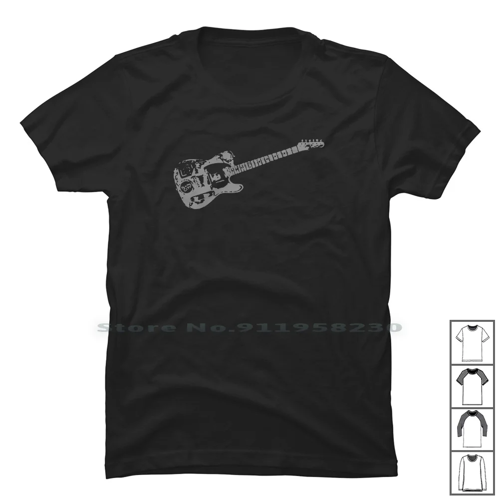 Joe Strummer Telecaster Guitar T Shirt 100% Cotton Sports Guitar Music Movie Games Tage Geek Cast Rum Age Ast Joe