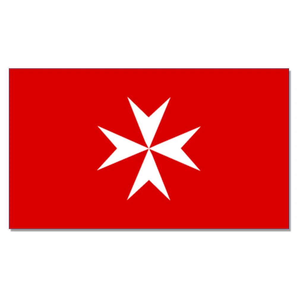 Malta Knight flag 150X90CM banner 3x5 FT 100D Polyester brass grommets custom printed flag