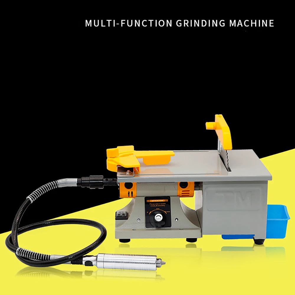 TM-2 Jade Cutting Machine Bench Grinding Machine Gem Jewelry Rock Polishing Carving Machine Bench Lathe 350W 0-10000RPM