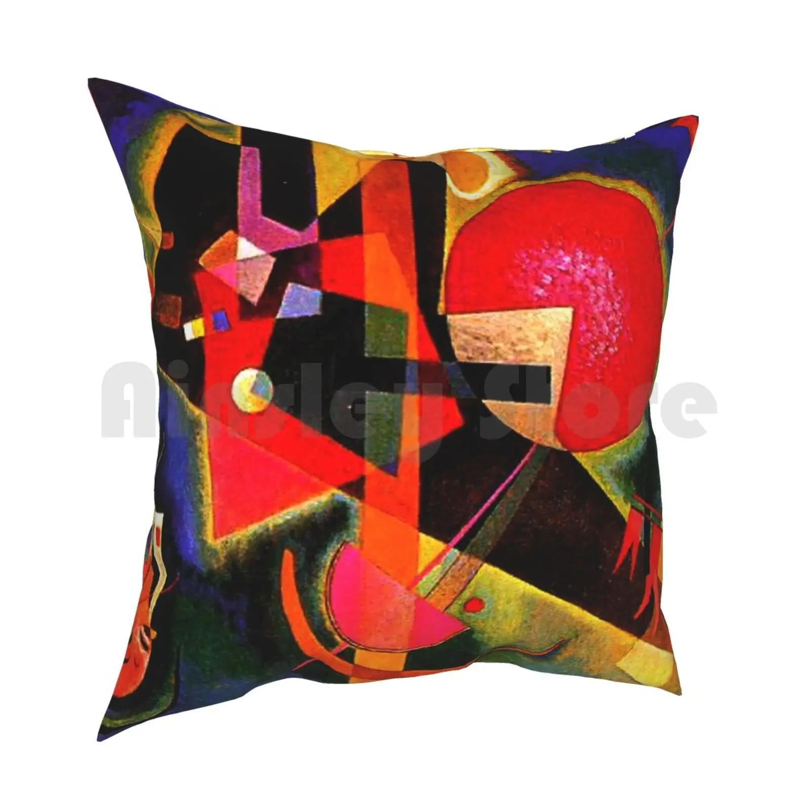 Kandinsky-In Blue , Abstract Art Pillow Case Printed Home Soft Throw Pillow Wassily Kandinsky In Blue Abstract Art