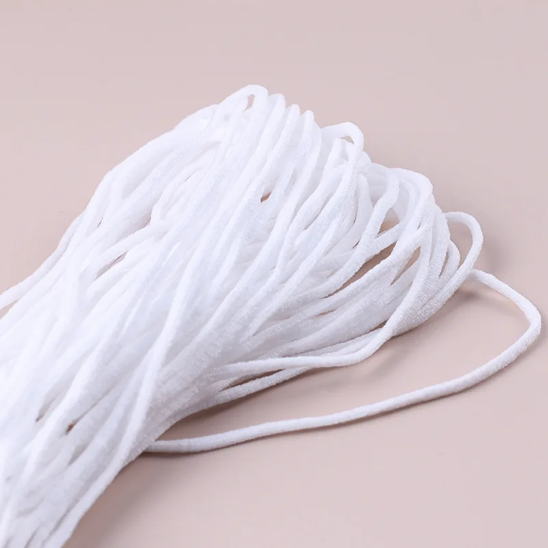 250 Meter/lot 500 Meter/lot 3mm DIY Face Masks Elastic Band Mask Rope Rubber Band String Ear Cord Round adjuster Band Accessorie