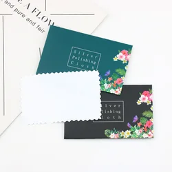 10Pcs 열 대 바람 종이 패키지와 새로운 화이트 실버 폴란드어 청소 연마 천 보석의 닦아 천을 청소