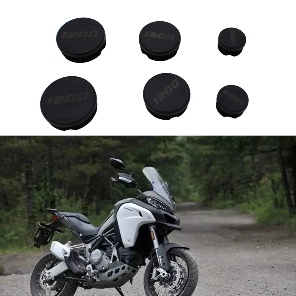

For Ducati Multistrada 1200 / S 2015 Fairing Screws Frame Hole Cap Cover Plug Decor Frame Cap Set 6pcs