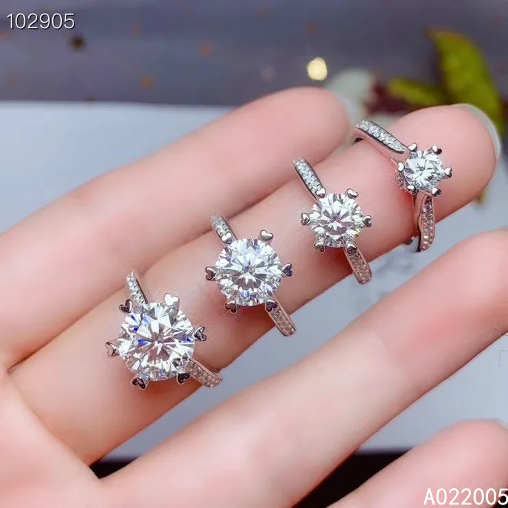 

KJJEAXCMY Fine Jewelry 925 Sterling Silver Inlaid Mosang Diamond Ladies New Ring Fashion Support Test Hot Selling