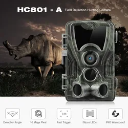 Suntekcam Hunting Camera 20MP 1080P IP65 Night Vision Trail Cameras Waterproof Wildlife Photo Trap Surveillance Cams HC801A