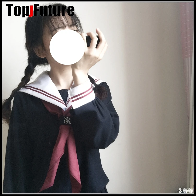 Dark Navy Orthodoxe College Stijl Japanse Student Schooluniform Jk Uniform Pak Slechte Meisje Gicosplay Matrozenpakje Klasse Pak