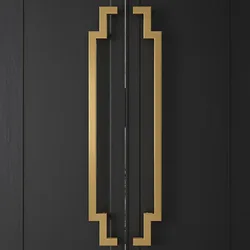 1 set Gold/ Black Glass Door Handles Wooden Warn Bars Stainless Steel Door Pull Handle Shop House Door Handle Bar