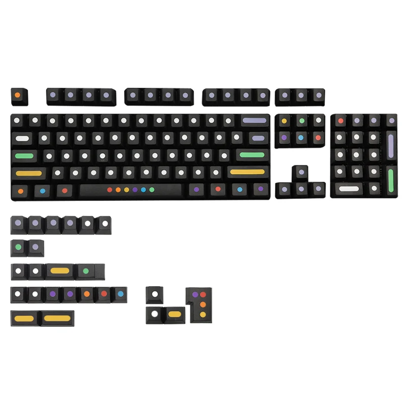 128 Keys PBT Keycap Cherry Profile DYE-SUB Personalized GMK Dots Keycaps For Mechanical Keyboard With ISO Enter 1.75u 2u Shift