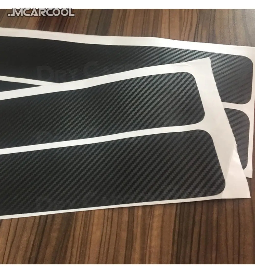 4PCS 60x6.8cm Car Door Sill Anti Kick Stickers Scuff Anti Scratch Carbon Fiber Auto Door Sticker Car Accessories Car Styling