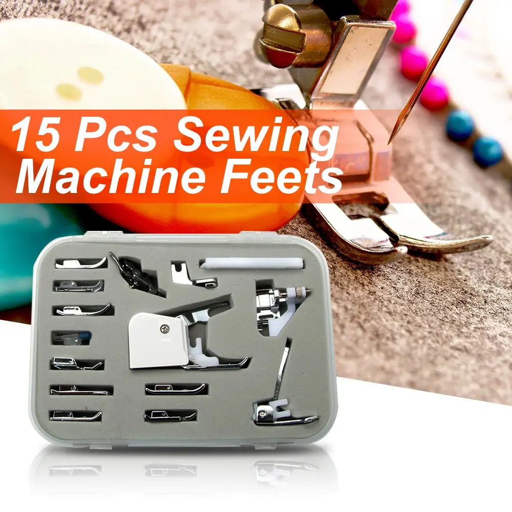 15Pcs/set Sewing Machine Presser foot sewing machines domestic for Janome Brother sewing machine accessories CY-015  AA7049