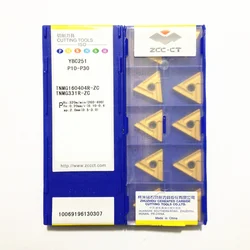 ZCC.CT 10P TNMG160404R,TNMG160404L,TNMG160408R,TNMG160408L-ZC YBC251 CNC Lathe Tool Shallow Groove Carbide Insert For Steel