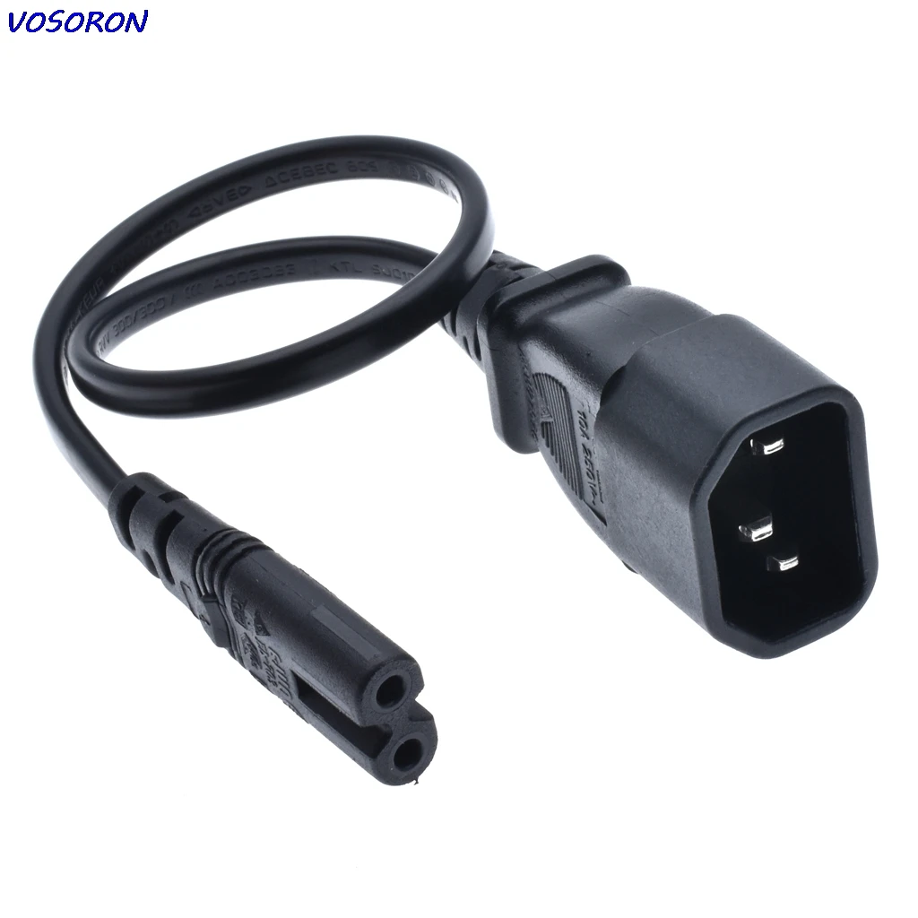 IEC 320 C14 3PIN Male Plug to Figure 8 C7 2PIN Female Power Adapter Cable IEC C13 to C8 Exchanger Cord 0.3m/1m/2m/3m 2.5A