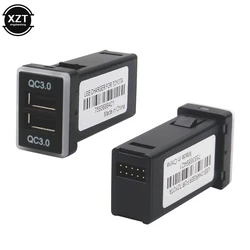 New QC3.0 Quickcharge Car Charger Car Accessories Double USB Phone PDA DVR Adapter Plug & Play Cable For Toyota Series Cars